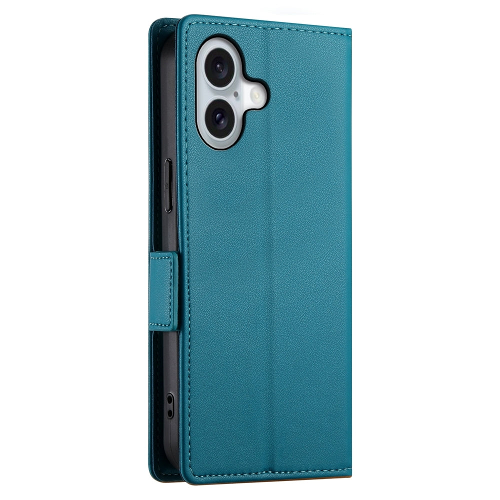 iPhone 16 Magnetic Leather Wallet Case with Card Slots, Stand Function & Full Protection