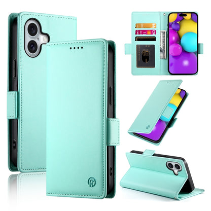 iPhone 16 Magnetic Leather Wallet Case with Card Slots, Stand Function & Full Protection