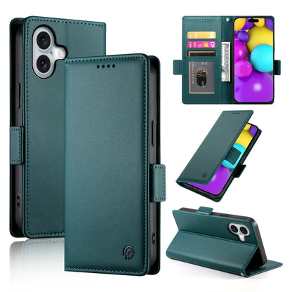 iPhone 16 Magnetic Leather Wallet Case with Card Slots, Stand Function & Full Protection