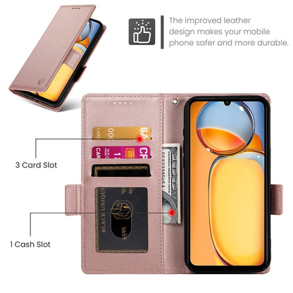 Xiaomi Redmi 13R Magnetic Leather Wallet Case with Card Slots, Stand Function & Full Protection