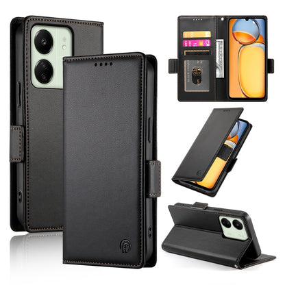 Xiaomi Redmi 13C 4G Magnetic Leather Wallet Case with Card Slots, Stand Function & Full Protection