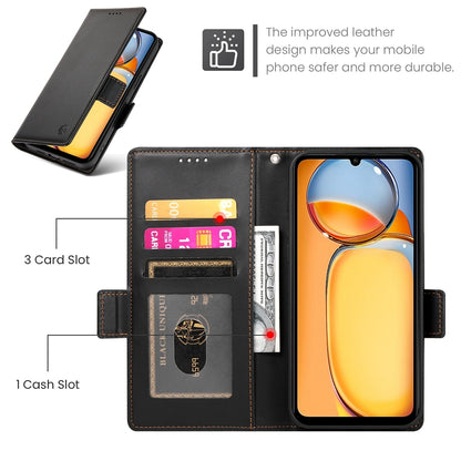 Xiaomi Redmi 13R Magnetic Leather Wallet Case with Card Slots, Stand Function & Full Protection