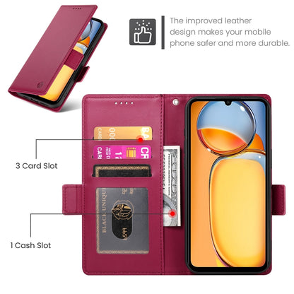 Xiaomi Redmi 13R Magnetic Leather Wallet Case with Card Slots, Stand Function & Full Protection
