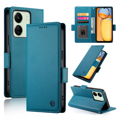 Xiaomi Redmi 13R Magnetic Leather Wallet Case with Card Slots, Stand Function & Full Protection