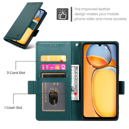 Xiaomi Redmi 13R Magnetic Leather Wallet Case with Card Slots, Stand Function & Full Protection