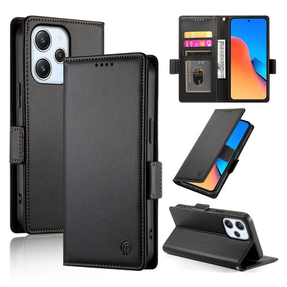 Xiaomi Redmi Note 12R Magnetic Leather Wallet Case with Card Slots, Stand Function & Full Protection
