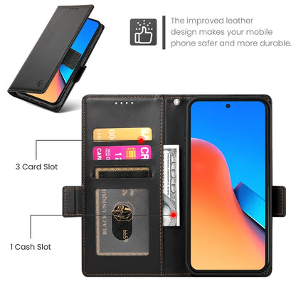 Xiaomi Redmi Note 12R Magnetic Leather Wallet Case with Card Slots, Stand Function & Full Protection