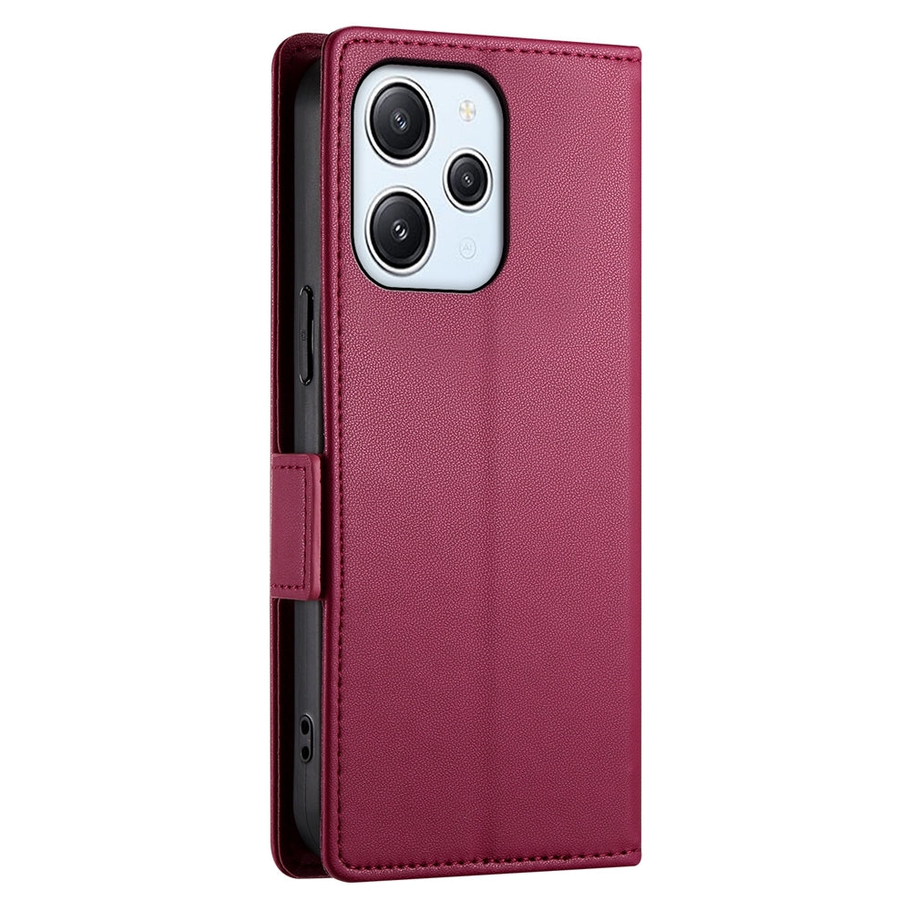 Xiaomi Redmi Note 12R Magnetic Leather Wallet Case with Card Slots, Stand Function & Full Protection