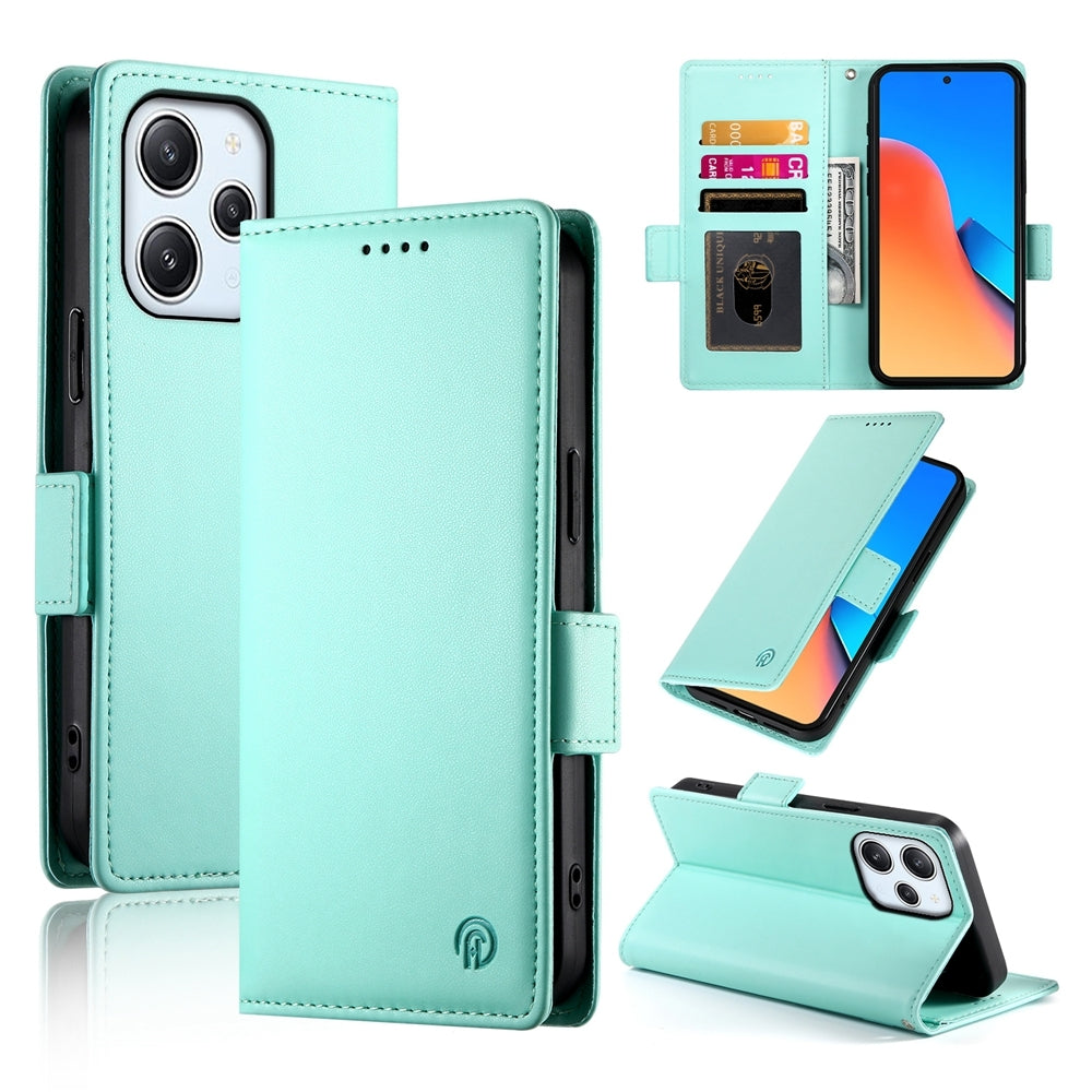 Xiaomi Redmi Note 12R Magnetic Leather Wallet Case with Card Slots, Stand Function & Full Protection