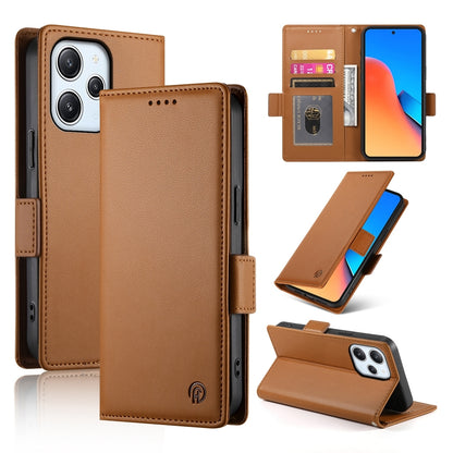 Xiaomi Redmi Note 12R Magnetic Leather Wallet Case with Card Slots, Stand Function & Full Protection