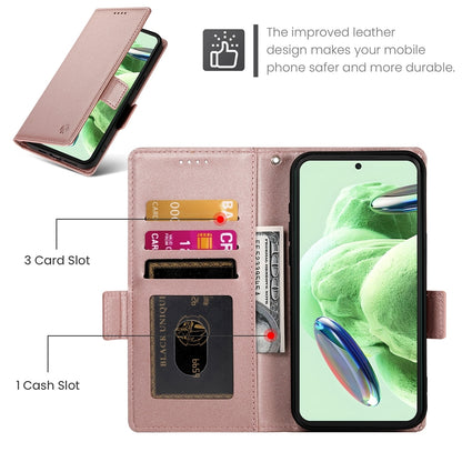 Xiaomi Redmi Note 12 Global India Magnetic Leather Wallet Case with Card Slots, Stand Function & Full Protection