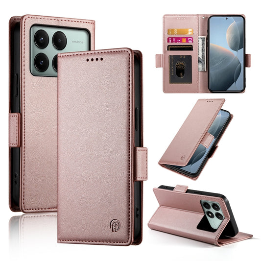 Xiaomi Poco X6 Pro 5G Global Magnetic Leather Wallet Case with Card Slots, Stand Function & Full Protection