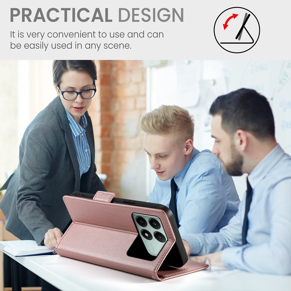 Xiaomi Poco X6 Pro 5G Global Magnetic Leather Wallet Case with Card Slots, Stand Function & Full Protection