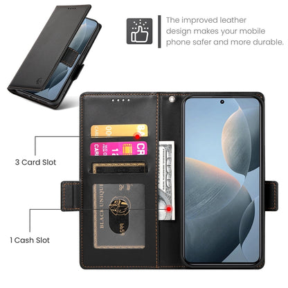 Xiaomi Poco X6 Pro 5G Global Magnetic Leather Wallet Case with Card Slots, Stand Function & Full Protection