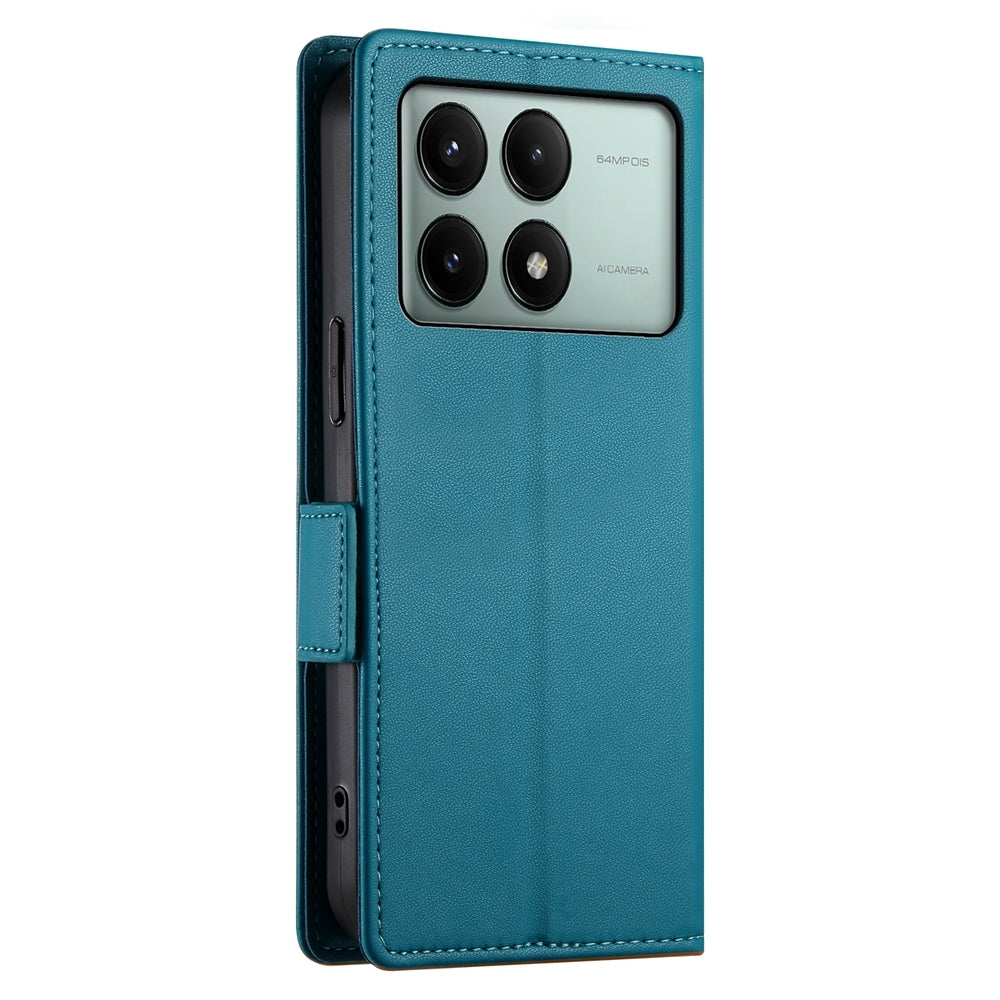 Xiaomi Poco X6 Pro 5G Global Magnetic Leather Wallet Case with Card Slots, Stand Function & Full Protection