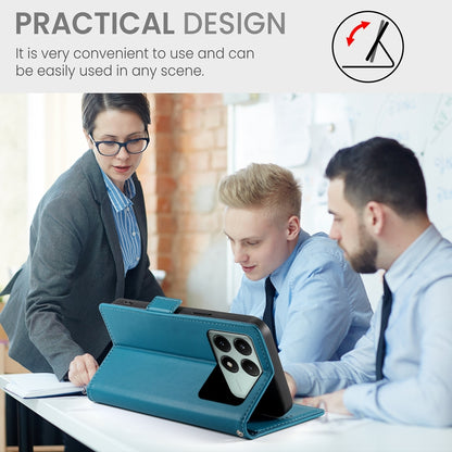 Xiaomi Poco X6 Pro 5G Global Magnetic Leather Wallet Case with Card Slots, Stand Function & Full Protection