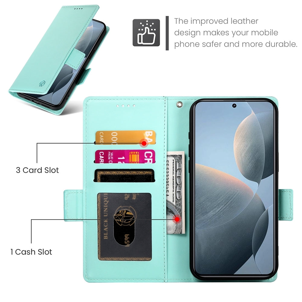 Xiaomi Poco X6 Pro 5G Global Magnetic Leather Wallet Case with Card Slots, Stand Function & Full Protection
