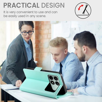 Xiaomi Poco X6 Pro 5G Global Magnetic Leather Wallet Case with Card Slots, Stand Function & Full Protection