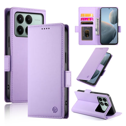 Xiaomi Poco X6 Pro 5G Global Magnetic Leather Wallet Case with Card Slots, Stand Function & Full Protection