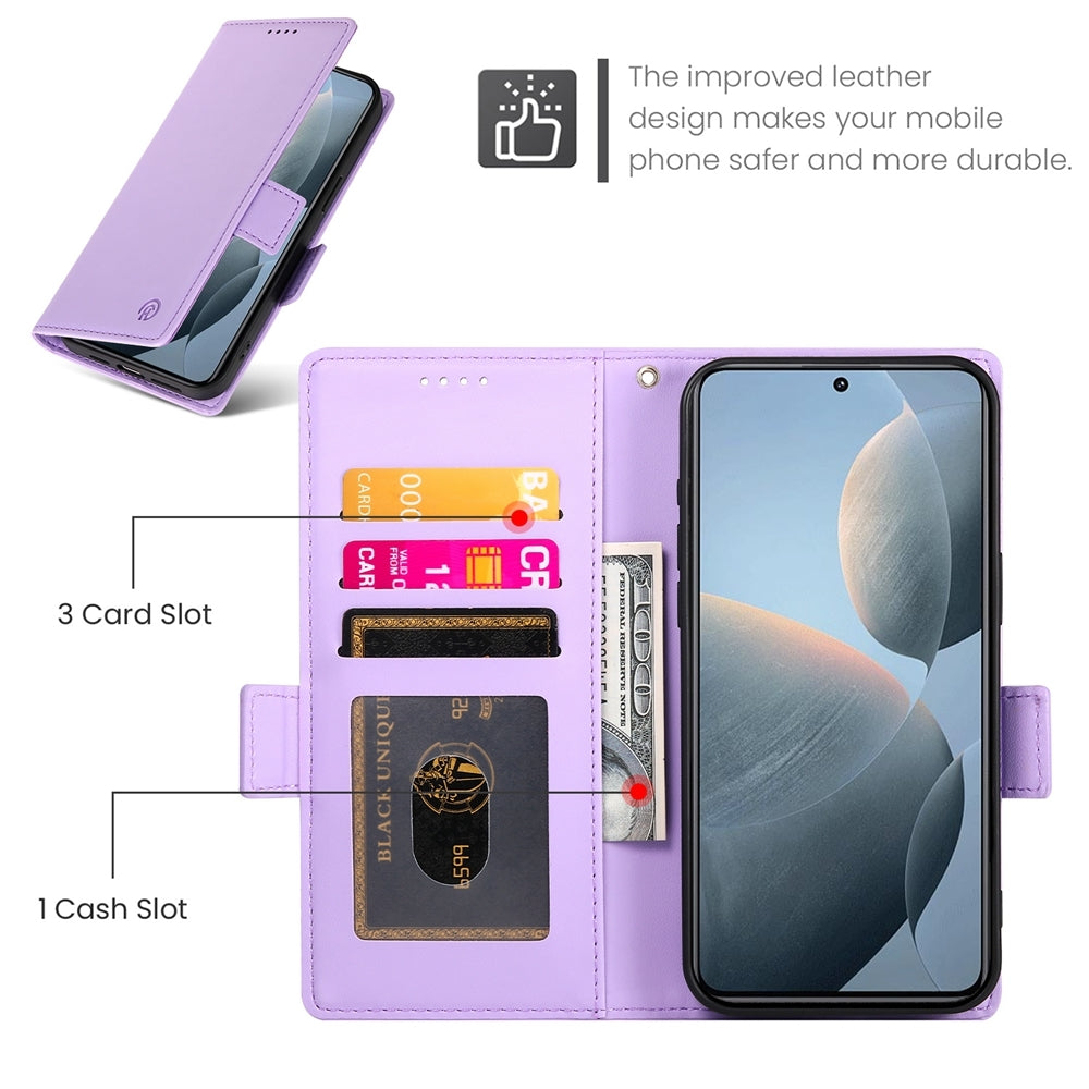 Xiaomi Poco X6 Pro 5G Global Magnetic Leather Wallet Case with Card Slots, Stand Function & Full Protection