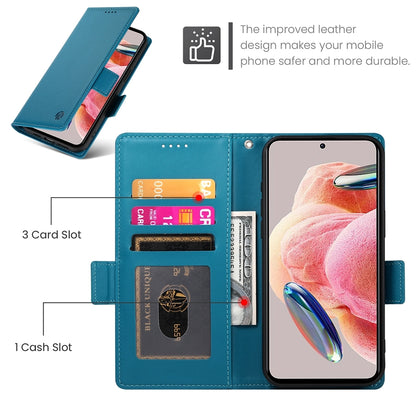 Xiaomi Redmi Note 12 4G Global Magnetic Leather Wallet Case with Card Slots, Stand Function & Full Protection