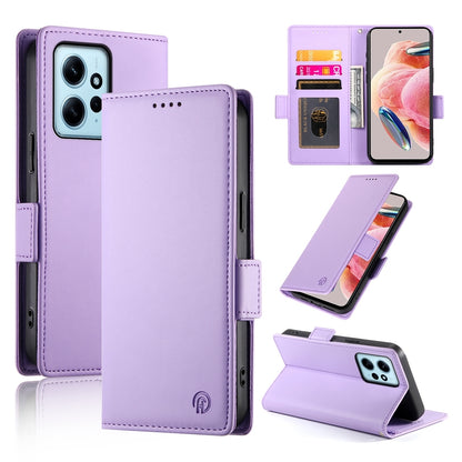 Xiaomi Redmi Note 12 4G Global Magnetic Leather Wallet Case with Card Slots, Stand Function & Full Protection