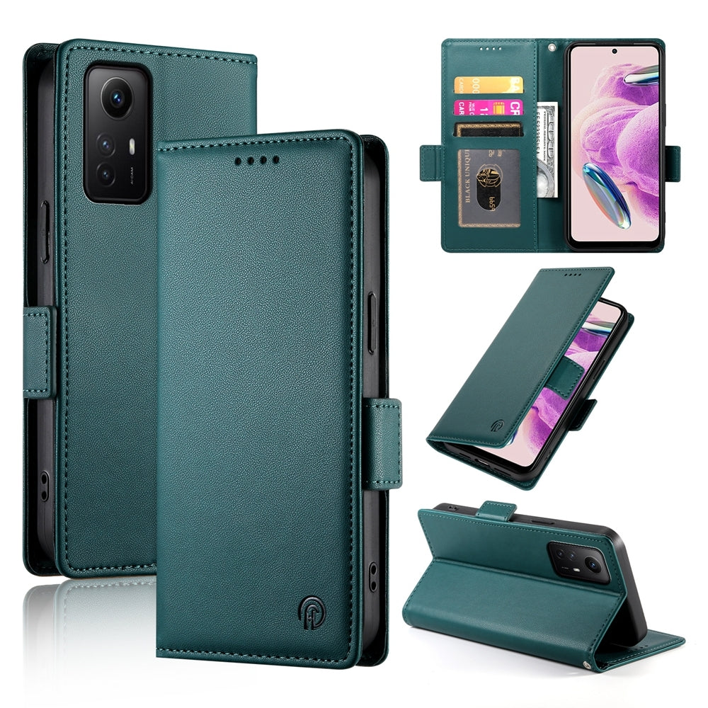 Xiaomi Redmi Note 12S 4G Magnetic Leather Wallet Case with Card Slots, Stand Function & Full Protection