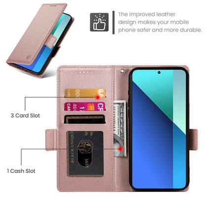 Xiaomi Redmi Note 13 4G Magnetic Leather Wallet Case with Card Slots, Stand Function & Full Protection