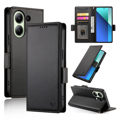 Xiaomi Redmi Note 13 4G Magnetic Leather Wallet Case with Card Slots, Stand Function & Full Protection