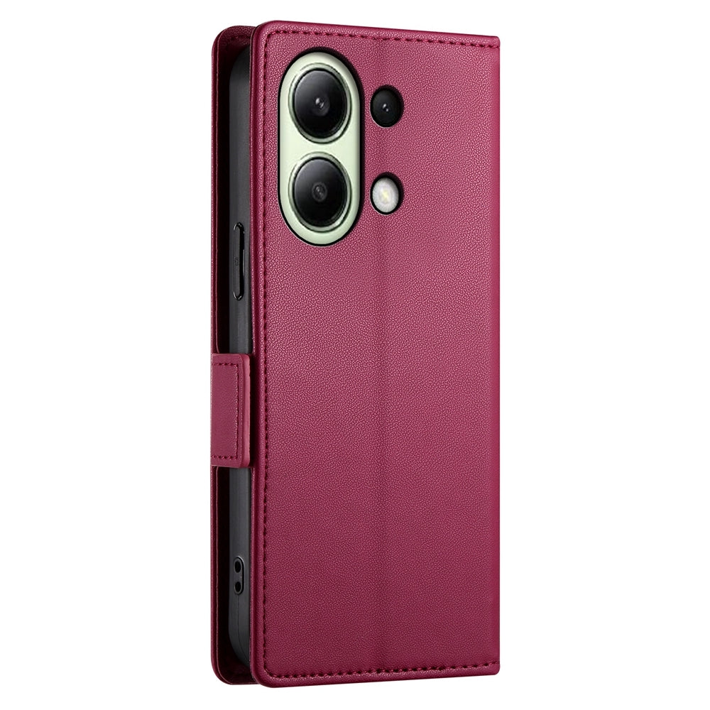 Xiaomi Redmi Note 13 4G Magnetic Leather Wallet Case with Card Slots, Stand Function & Full Protection