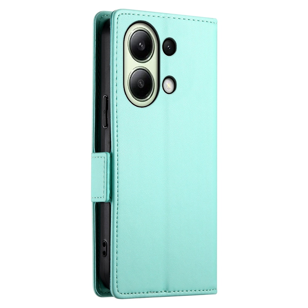 Xiaomi Redmi Note 13 4G Magnetic Leather Wallet Case with Card Slots, Stand Function & Full Protection