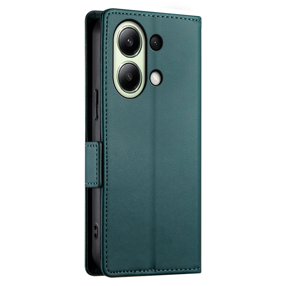 Xiaomi Redmi Note 13 4G Magnetic Leather Wallet Case with Card Slots, Stand Function & Full Protection
