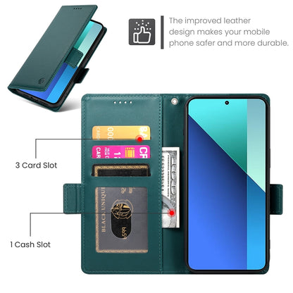 Xiaomi Redmi Note 13 4G Magnetic Leather Wallet Case with Card Slots, Stand Function & Full Protection