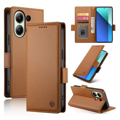 Xiaomi Redmi Note 13 4G Magnetic Leather Wallet Case with Card Slots, Stand Function & Full Protection