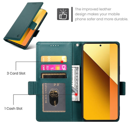 Xiaomi Redmi Note 13 5G Magnetic Leather Wallet Case with Card Slots, Stand Function & Full Protection
