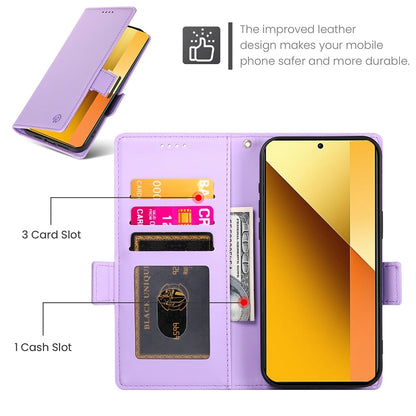 Xiaomi Redmi Note 13 5G Magnetic Leather Wallet Case with Card Slots, Stand Function & Full Protection