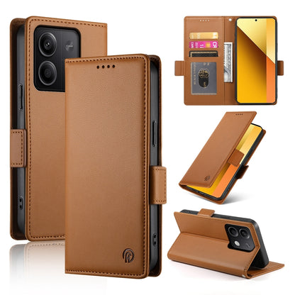 Xiaomi Redmi Note 13 5G Magnetic Leather Wallet Case with Card Slots, Stand Function & Full Protection