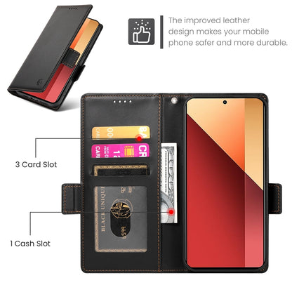 Xiaomi Redmi Note 13 Pro 4G Magnetic Leather Wallet Case with Card Slots, Stand Function & Full Protection