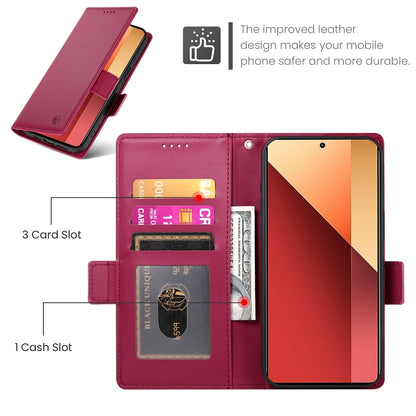 Xiaomi Redmi Note 13 Pro 4G Magnetic Leather Wallet Case with Card Slots, Stand Function & Full Protection