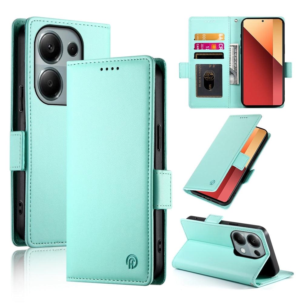 Xiaomi Redmi Note 13 Pro 4G Magnetic Leather Wallet Case with Card Slots, Stand Function & Full Protection