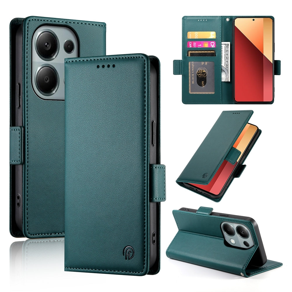 Xiaomi Redmi Note 13 Pro 4G Magnetic Leather Wallet Case with Card Slots, Stand Function & Full Protection