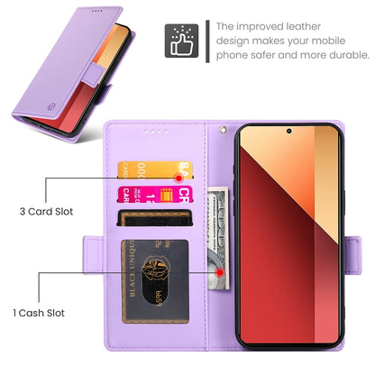 Xiaomi Redmi Note 13 Pro 4G Magnetic Leather Wallet Case with Card Slots, Stand Function & Full Protection