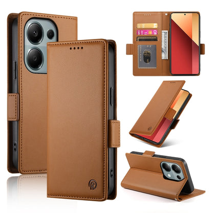 Xiaomi Redmi Note 13 Pro 4G Magnetic Leather Wallet Case with Card Slots, Stand Function & Full Protection