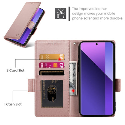Xiaomi Redmi Note 13 Pro+ Magnetic Leather Wallet Case with Card Slots, Stand Function & Full Protection