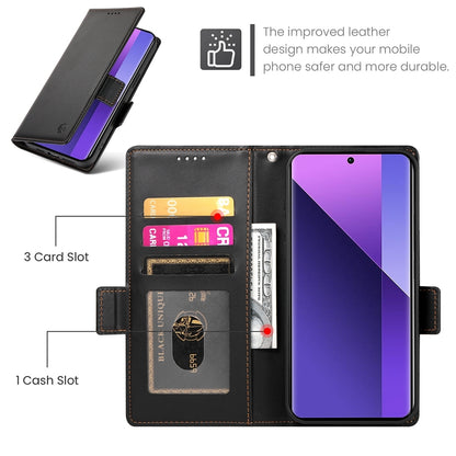 Xiaomi Redmi Note 13 Pro+ Magnetic Leather Wallet Case with Card Slots, Stand Function & Full Protection