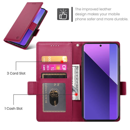 Xiaomi Redmi Note 13 Pro+ Magnetic Leather Wallet Case with Card Slots, Stand Function & Full Protection