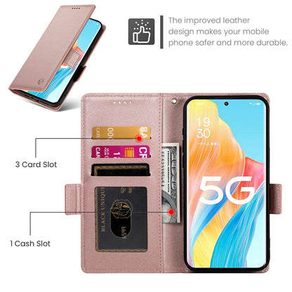 OPPO Reno8 T 5G Magnetic Leather Wallet Case with Card Slots, Stand Function & Full Protection
