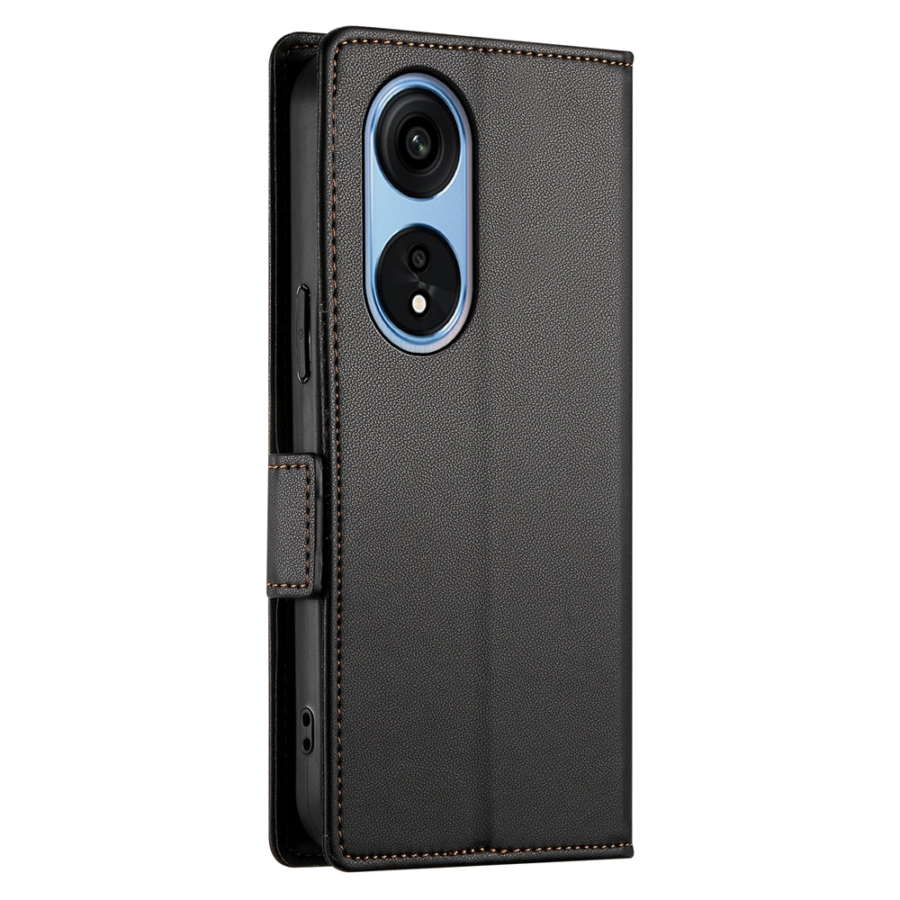 OPPO Reno8 T 5G Magnetic Leather Wallet Case with Card Slots, Stand Function & Full Protection