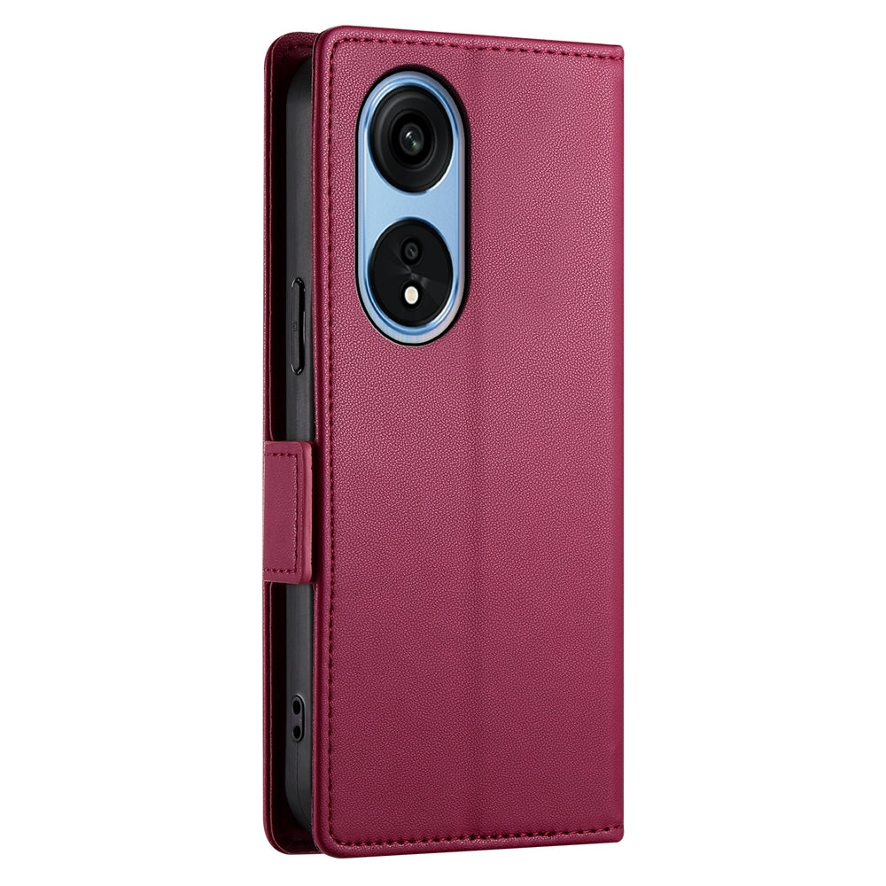 OPPO Reno8 T 5G Magnetic Leather Wallet Case with Card Slots, Stand Function & Full Protection