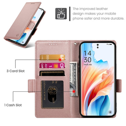 OPPO A2 Pro Magnetic Leather Wallet Case with Card Slots, Stand Function & Full Protection